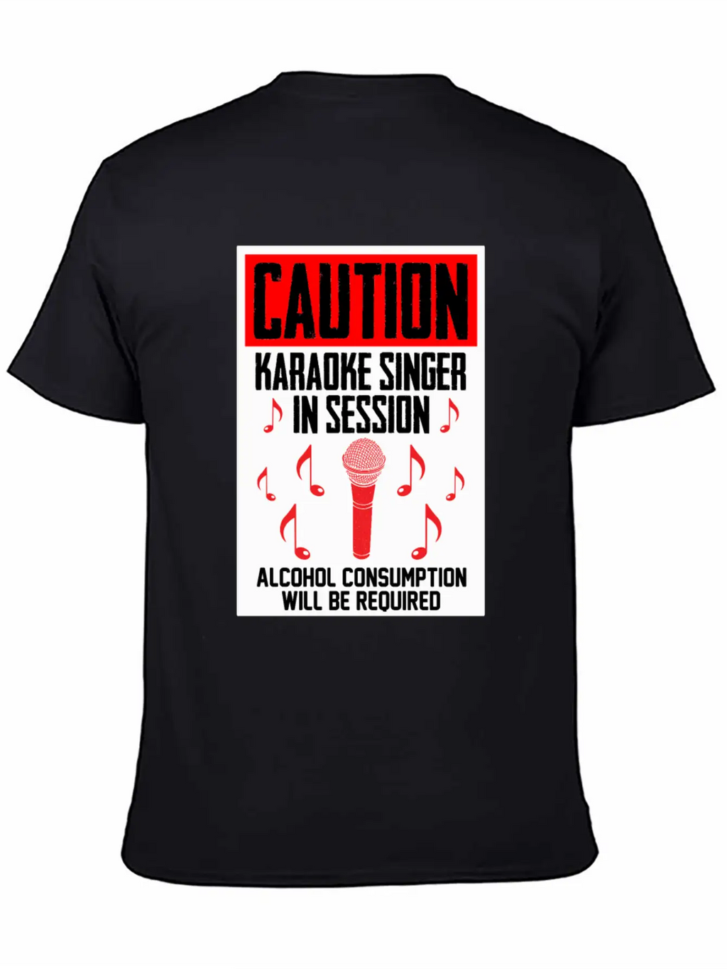 Caution Karaoke Singer In Session Microphone Music Classic Cotton Tee – Unisex Comfort For Any Season