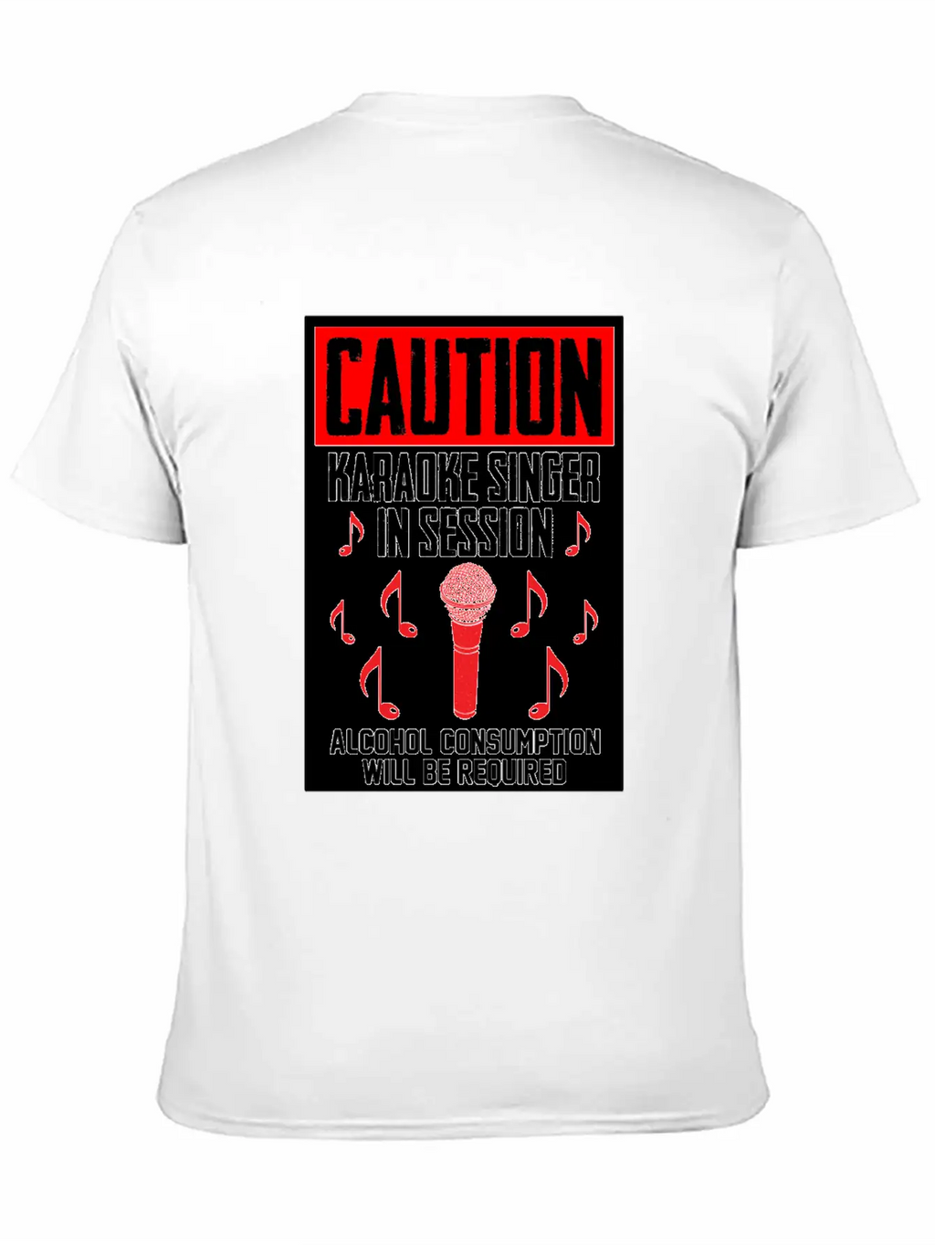 Caution Karaoke Singer In Session Microphone Music Classic Cotton Tee – Unisex Comfort For Any Season