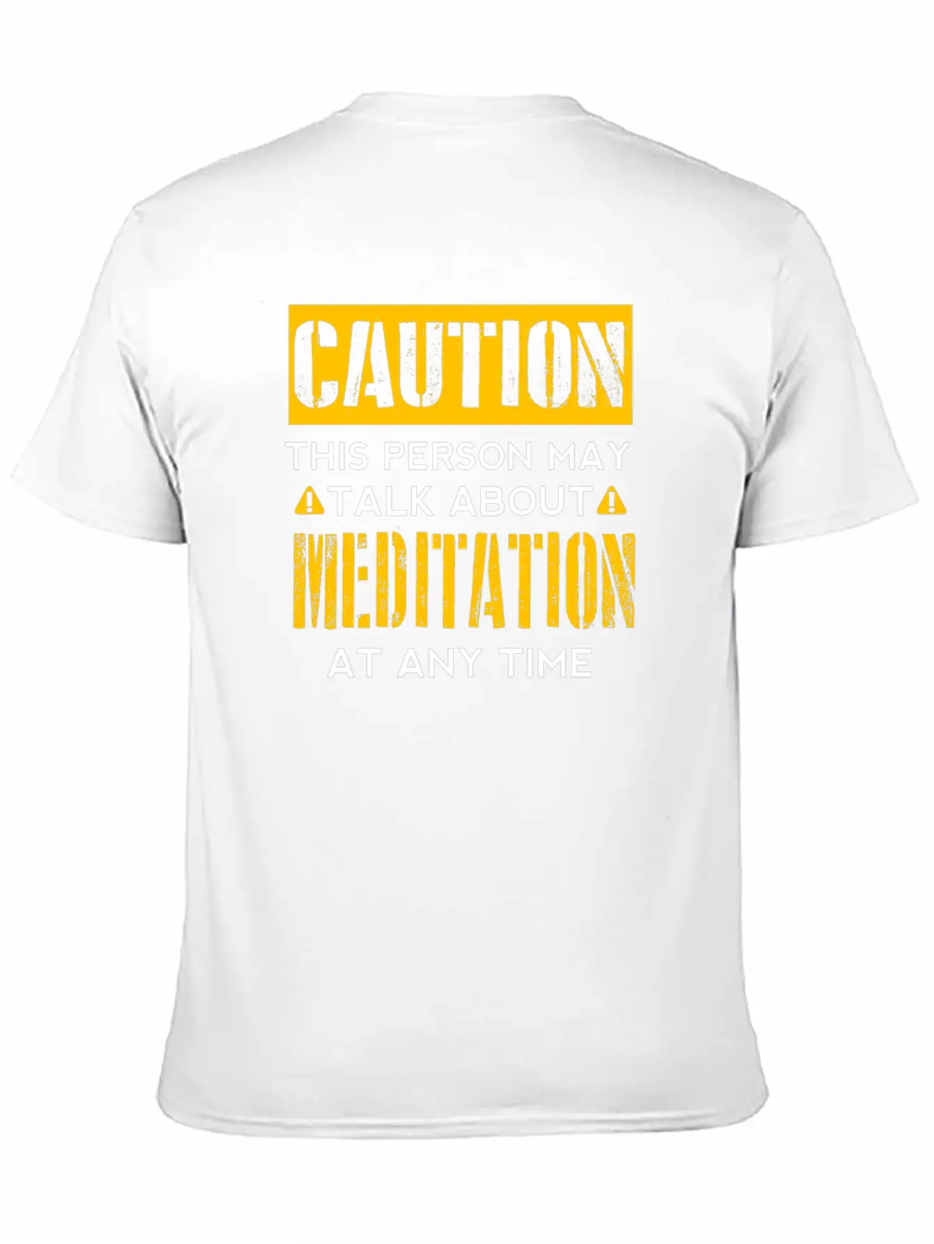CAUTION - Meditation Fan Basic Graphic T-Shirt – Daily Comfort In Soft Cotton