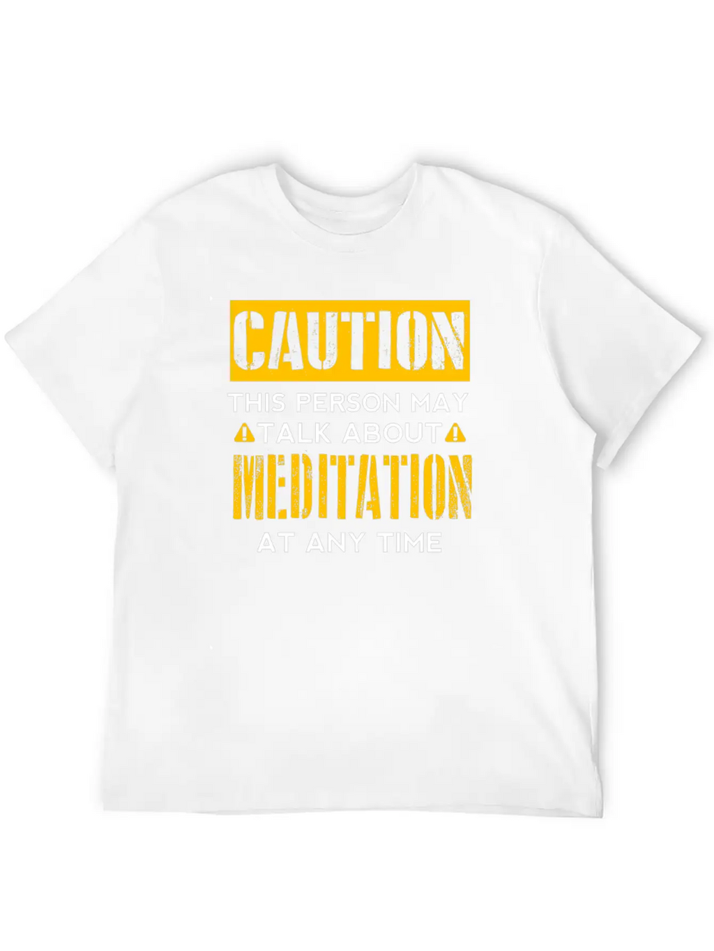 CAUTION - Meditation Fan Basic Graphic T-Shirt – Daily Comfort In Soft Cotton