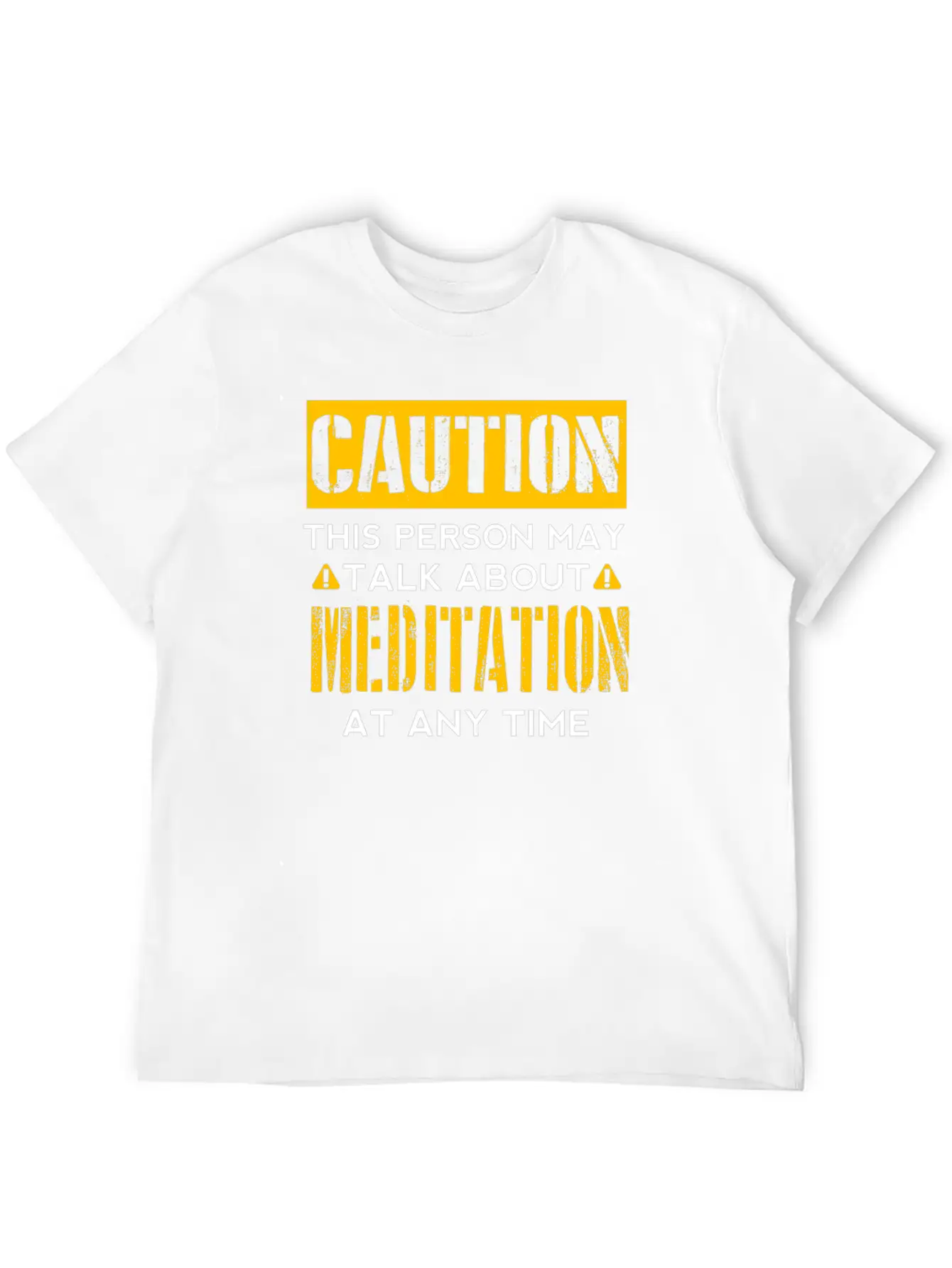 CAUTION - Meditation Fan Basic Graphic T-Shirt – Daily Comfort In Soft Cotton