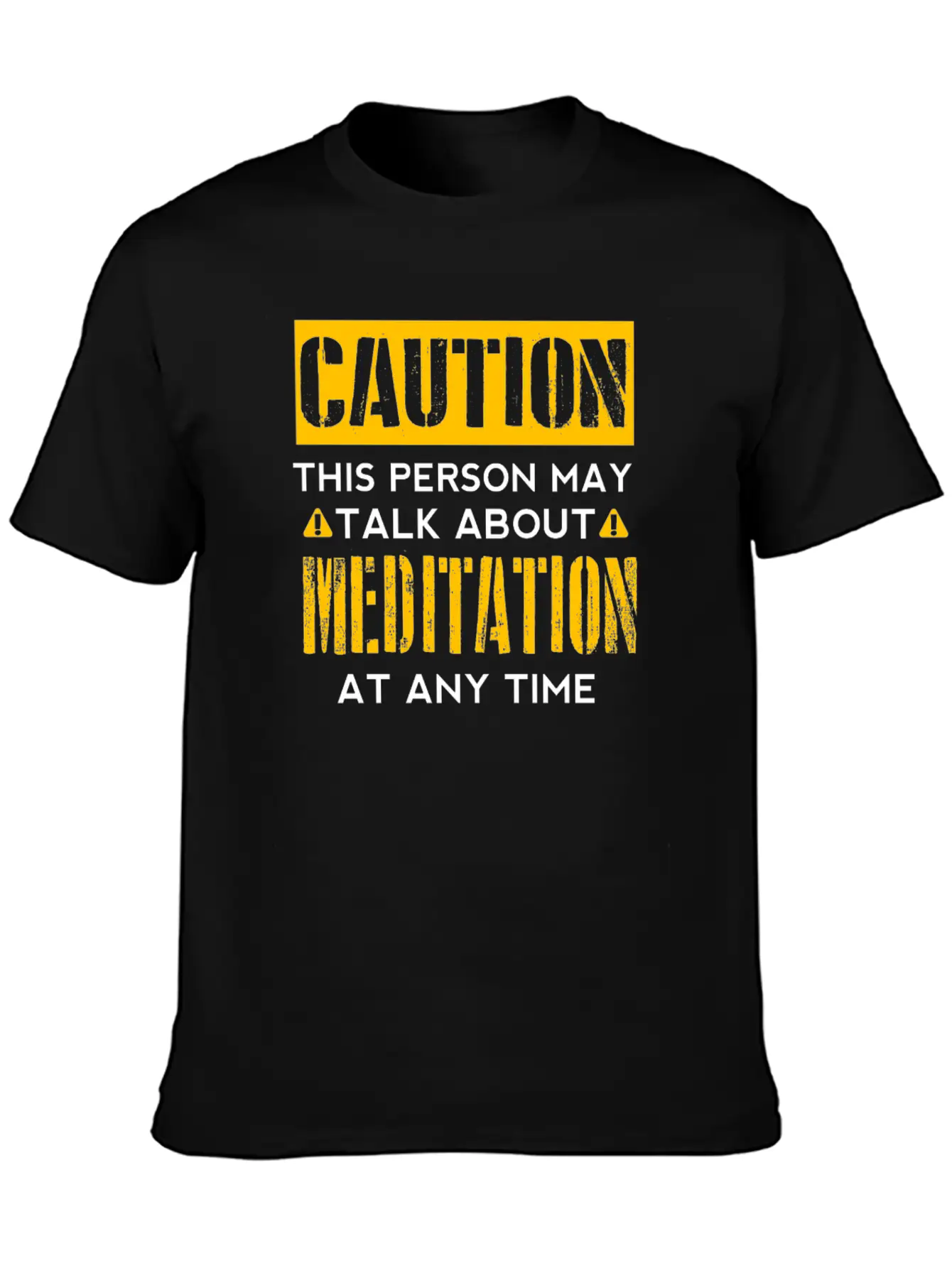 CAUTION - Meditation Fan Basic Graphic T-Shirt – Daily Comfort In Soft Cotton