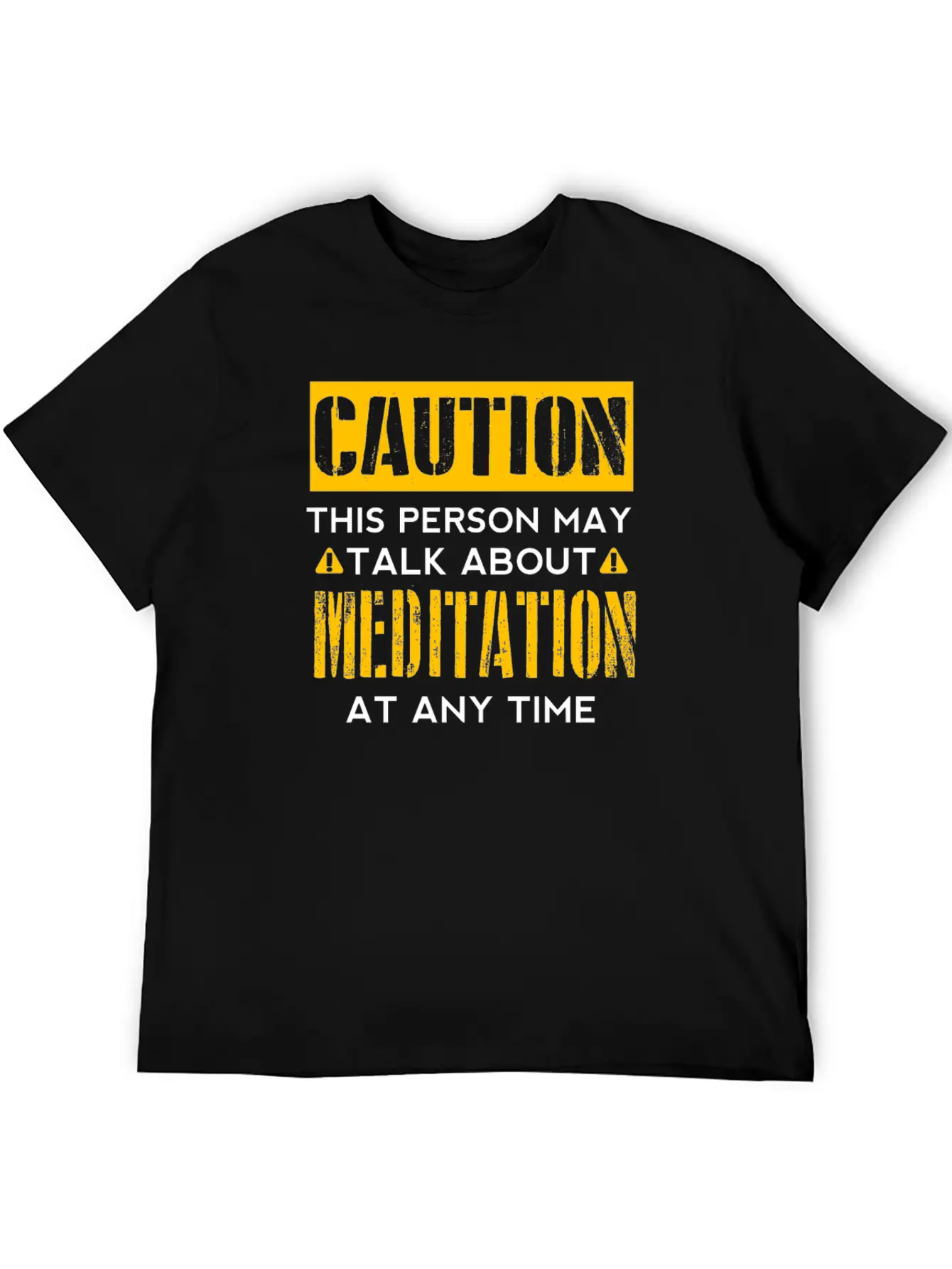 CAUTION - Meditation Fan Basic Graphic T-Shirt – Daily Comfort In Soft Cotton