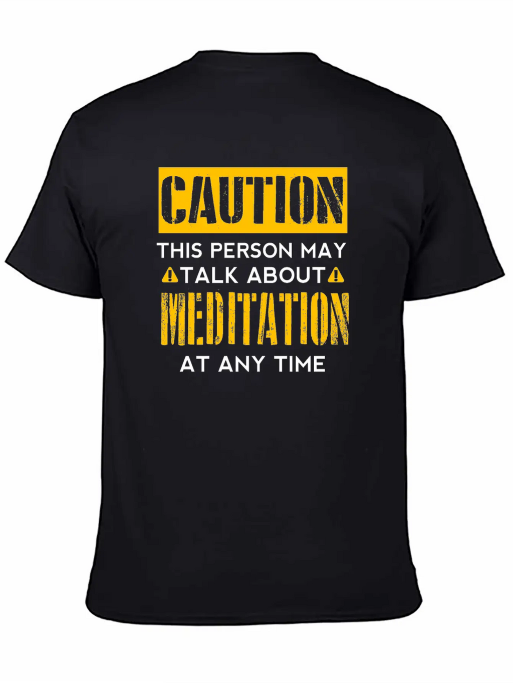 CAUTION - Meditation Fan Basic Graphic T-Shirt – Daily Comfort In Soft Cotton