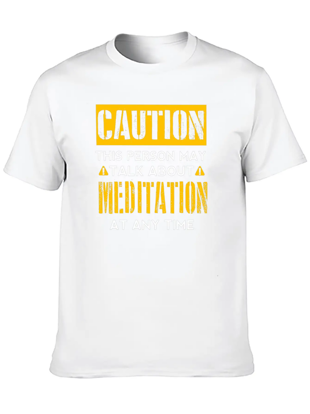 CAUTION - Meditation Fan Basic Graphic T-Shirt – Daily Comfort In Soft Cotton