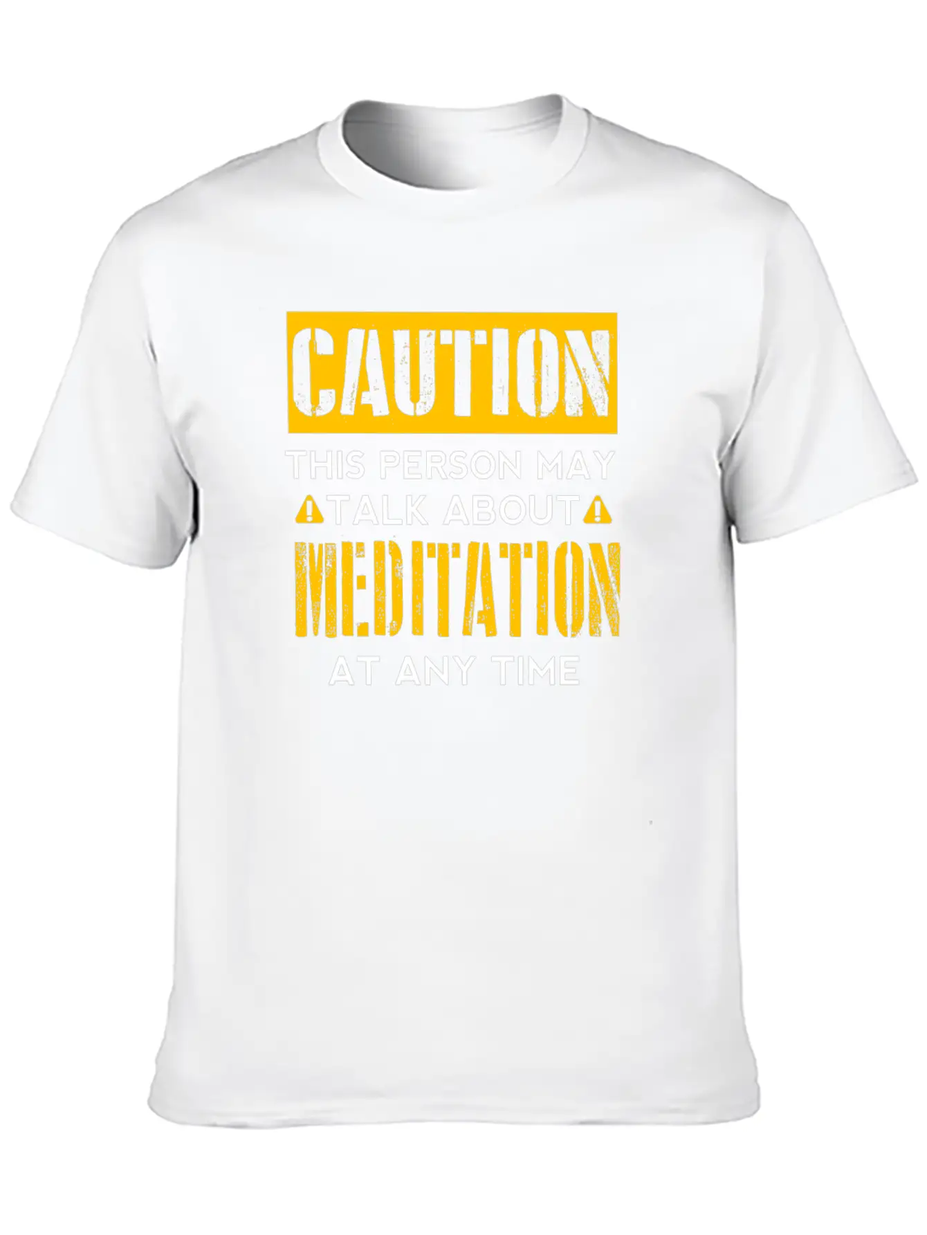 CAUTION - Meditation Fan Basic Graphic T-Shirt – Daily Comfort In Soft Cotton