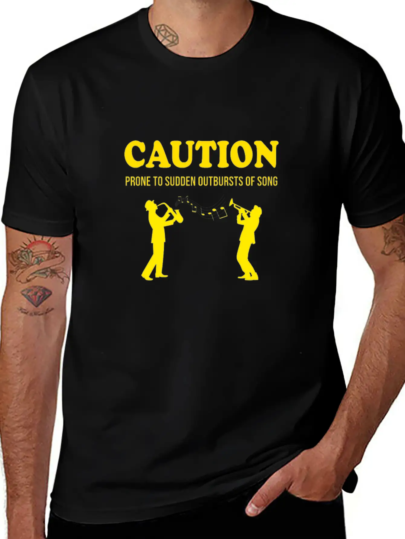 Caution Prone To Sudden Outbursts Of Song Basic Graphic T-Shirt – Daily Comfort In Soft Cotton