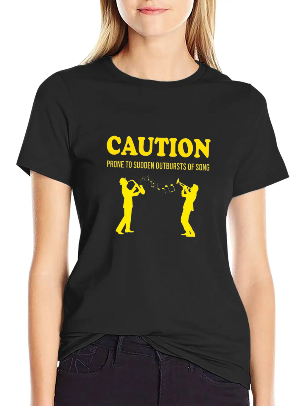 Caution Prone To Sudden Outbursts Of Song Basic Graphic T-Shirt – Daily Comfort In Soft Cotton