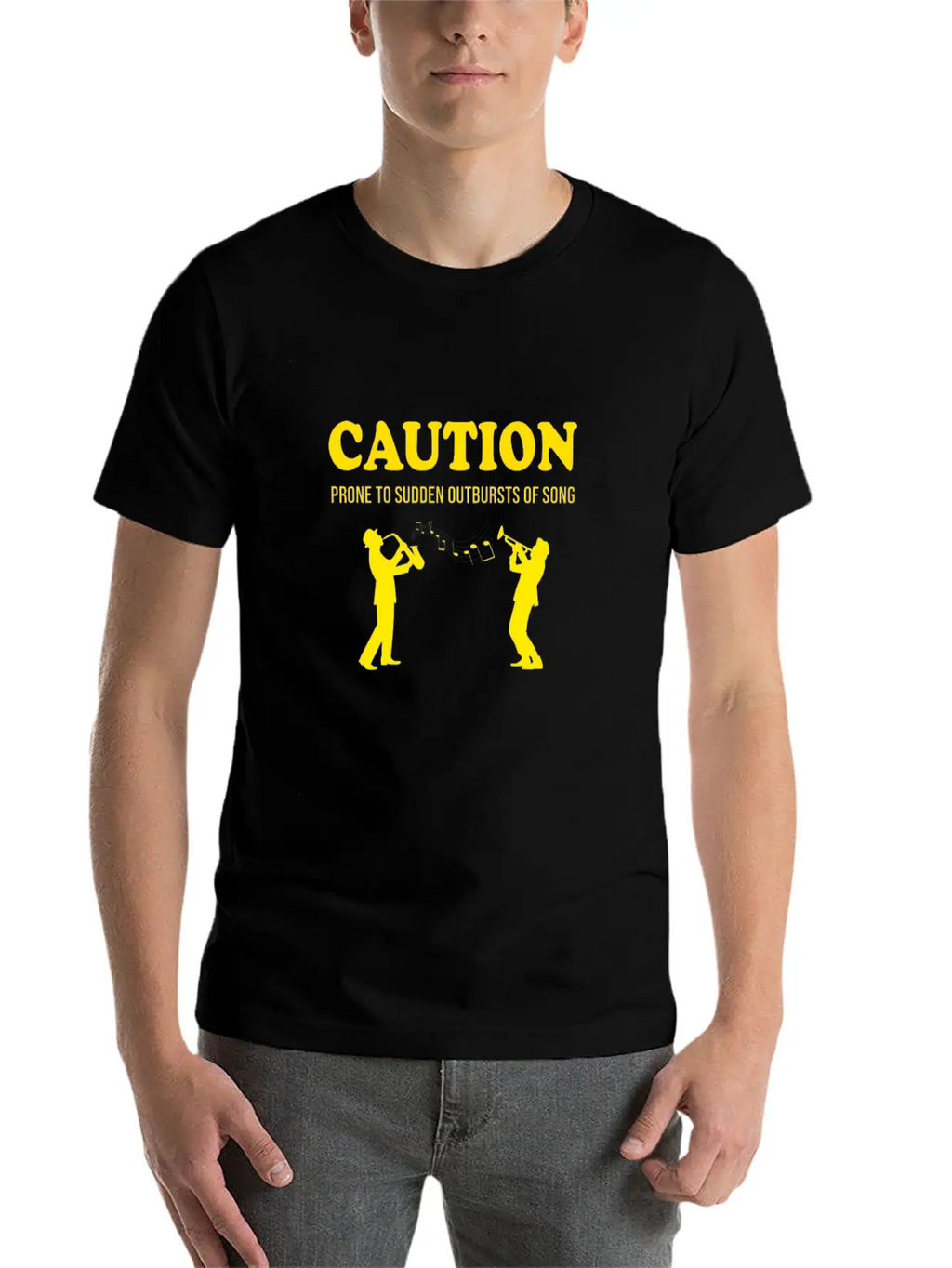 Caution Prone To Sudden Outbursts Of Song Basic Graphic T-Shirt – Daily Comfort In Soft Cotton