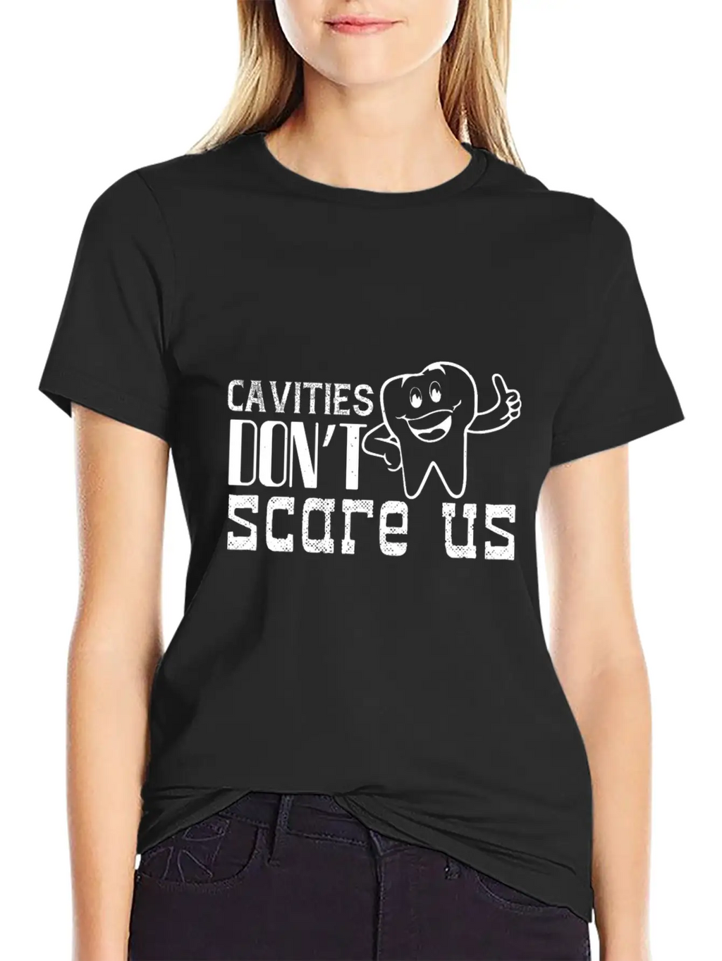 Cavities Don´t Scare Us! Breathable Soft Cotton T-Shirt – Timeless Casual Look