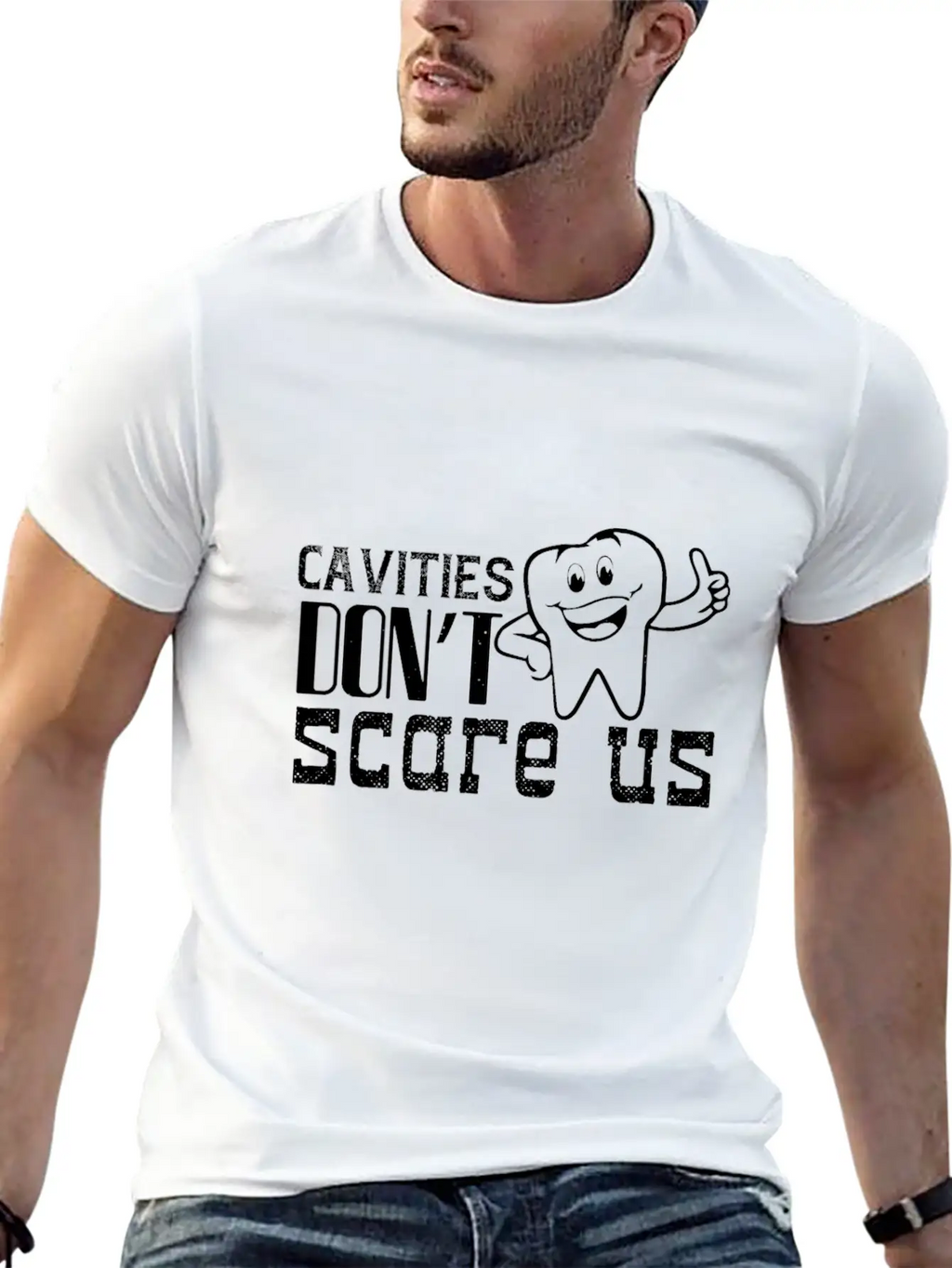 Cavities Don´t Scare Us! Breathable Soft Cotton T-Shirt – Timeless Casual Look