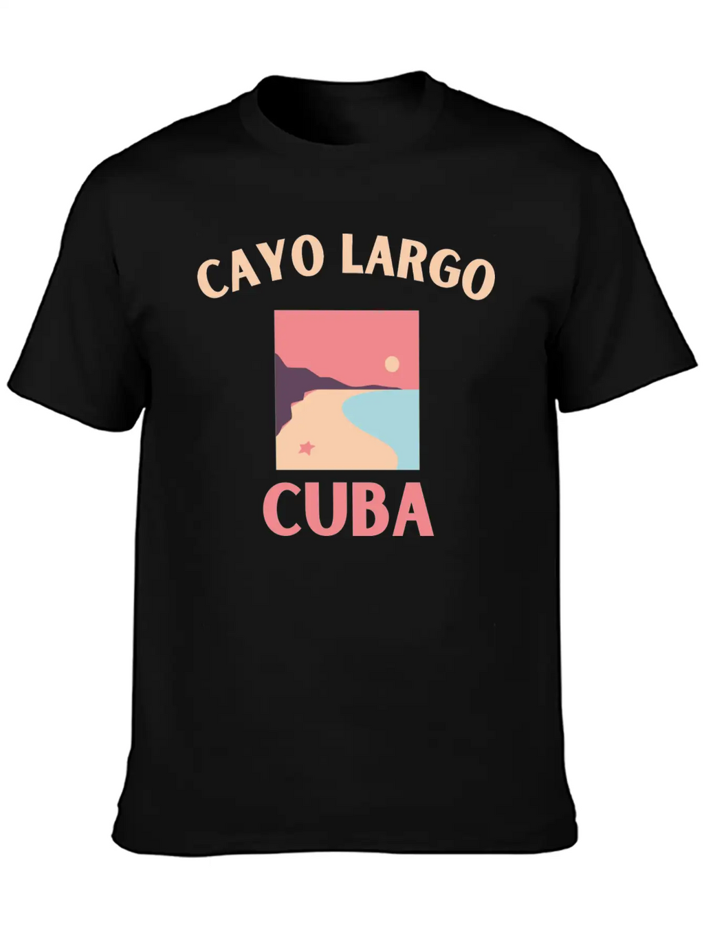 Cayo Largo Del Sur Minimalist Beach At Dusk Design Classic Cotton Tee – Unisex Comfort For Any Season
