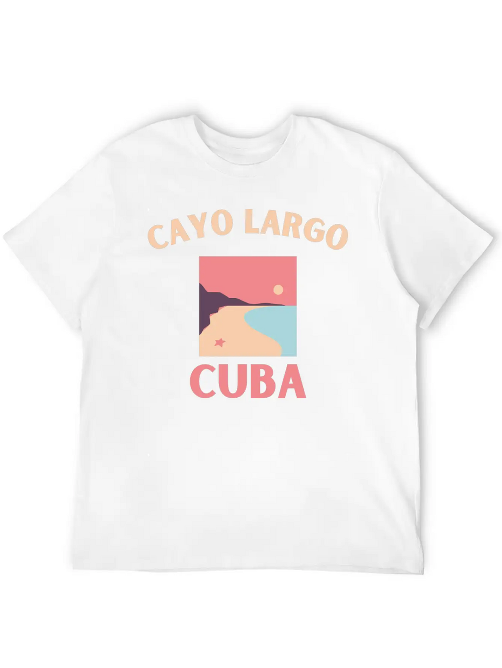 Cayo Largo Del Sur Minimalist Beach At Dusk Design Classic Cotton Tee – Unisex Comfort For Any Season