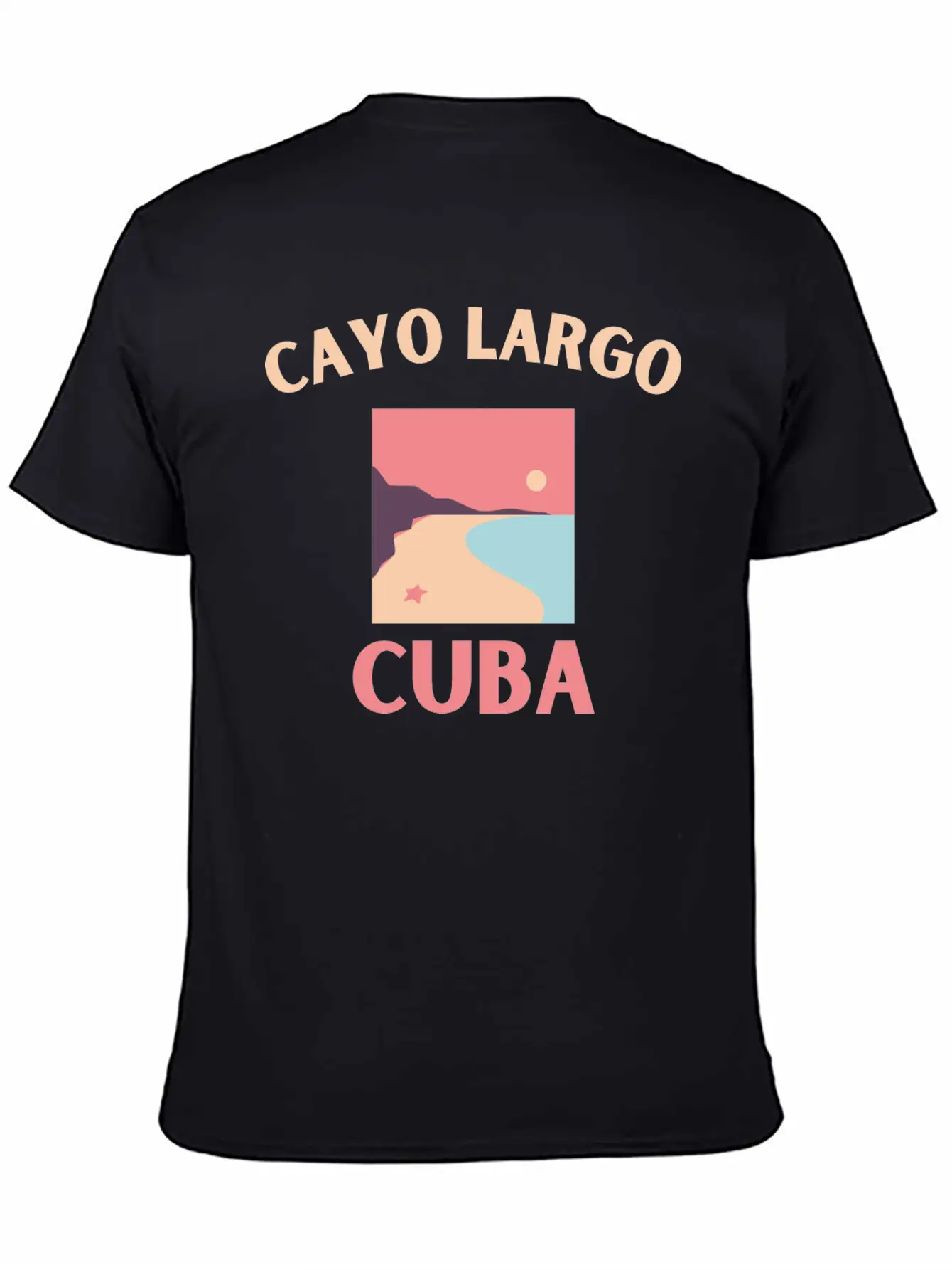 Cayo Largo Del Sur Minimalist Beach At Dusk Design Classic Cotton Tee – Unisex Comfort For Any Season