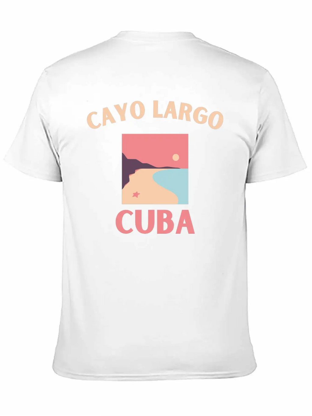 Cayo Largo Del Sur Minimalist Beach At Dusk Design Classic Cotton Tee – Unisex Comfort For Any Season
