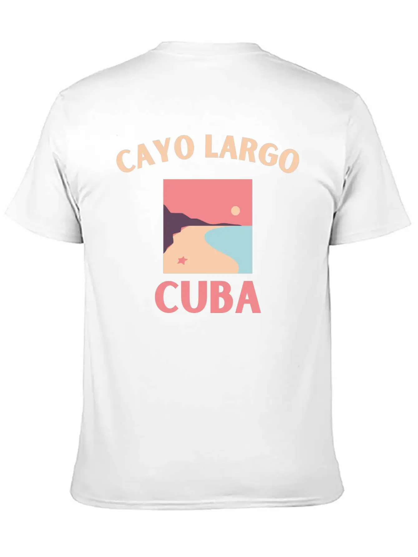 Cayo Largo Del Sur Minimalist Beach At Dusk Design Classic Cotton Tee – Unisex Comfort For Any Season
