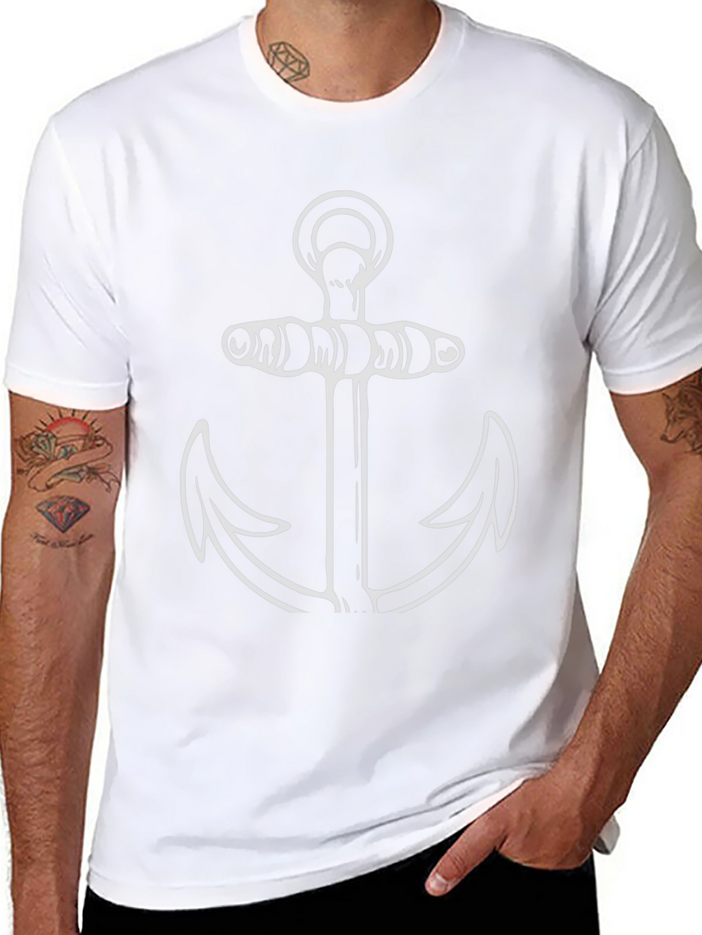 Anchor Graphic Tee - Nautical Style