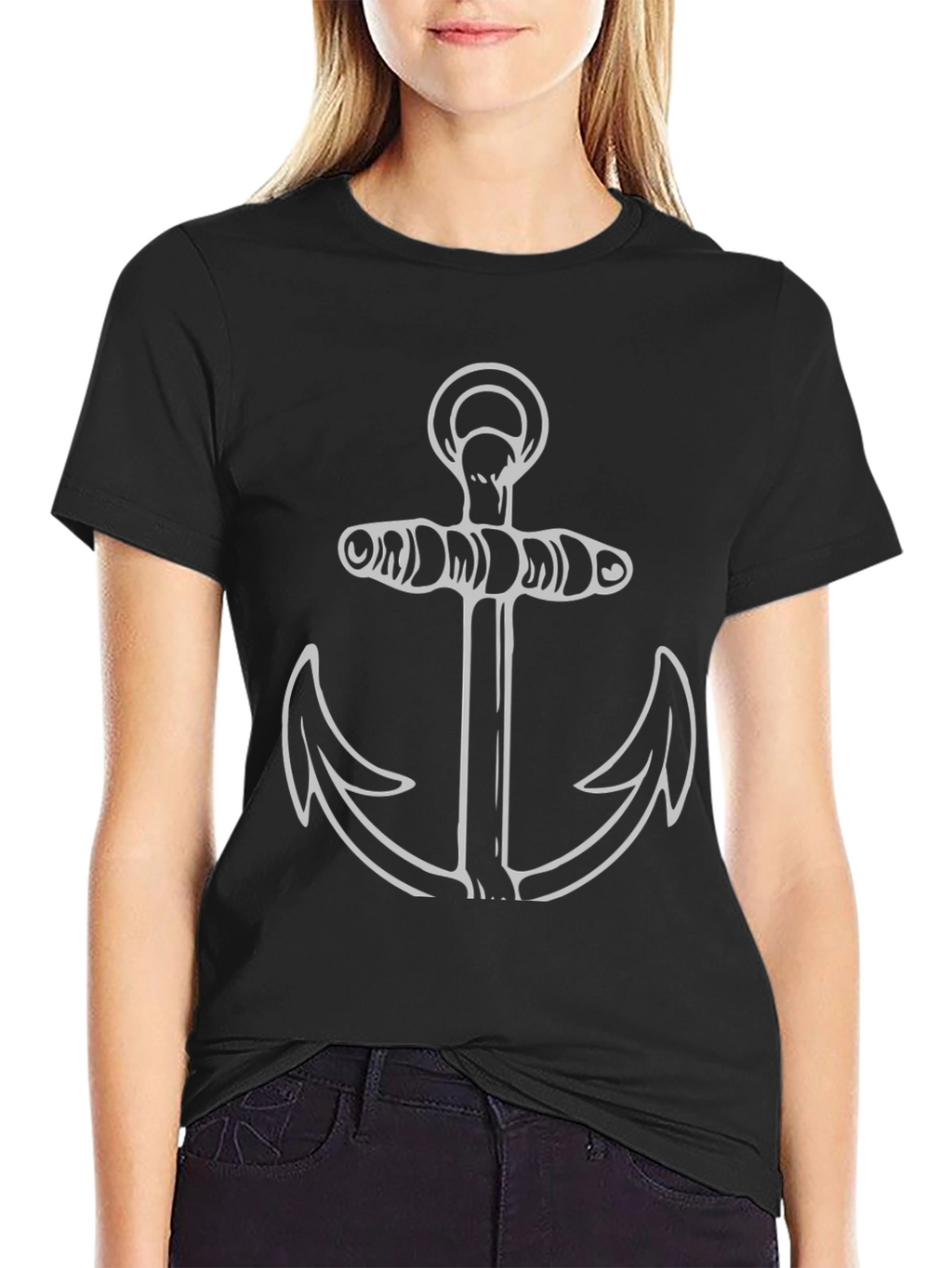 Anchor Graphic Tee - Nautical Style