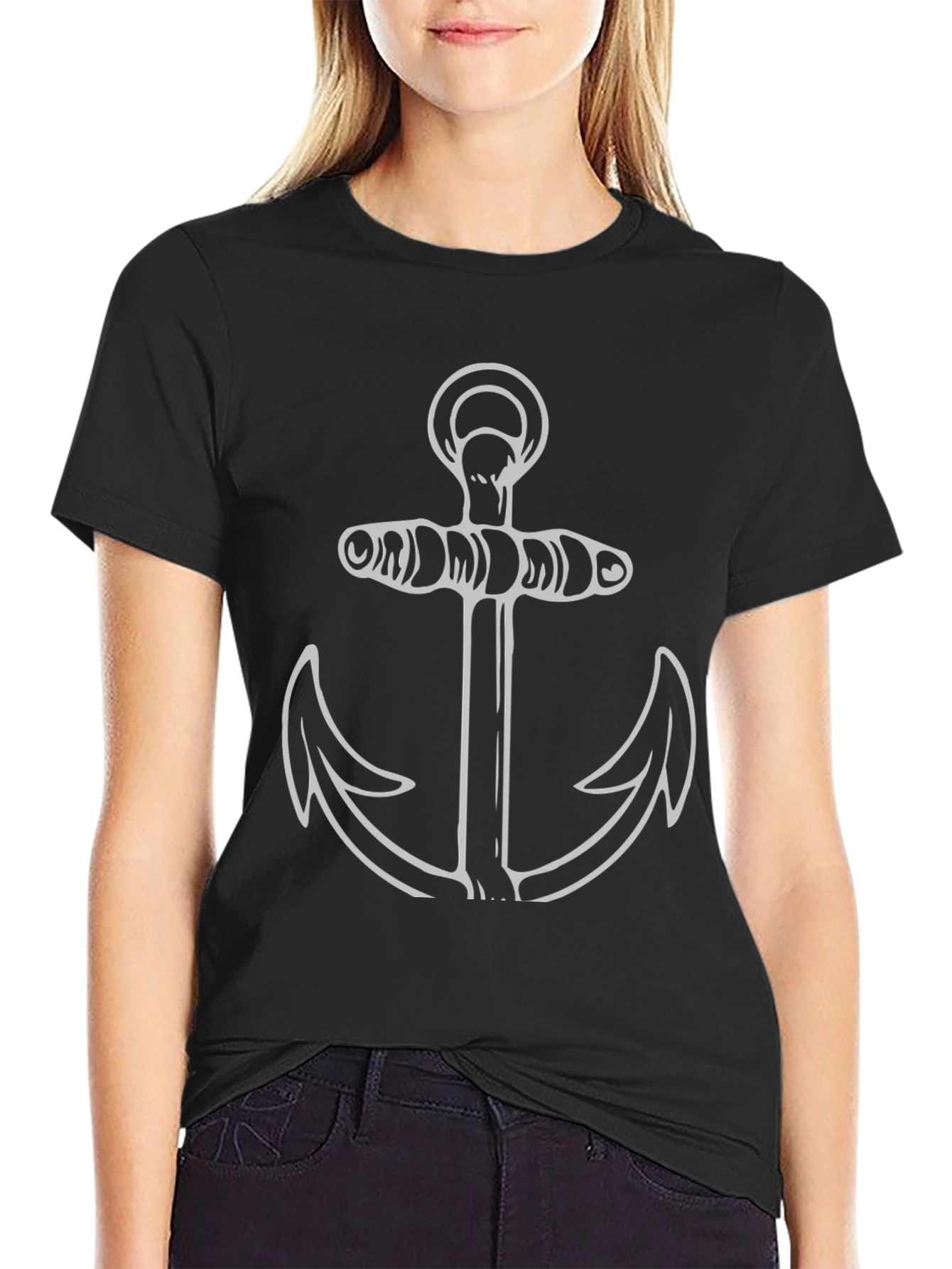 Anchor Graphic Tee - Nautical Style