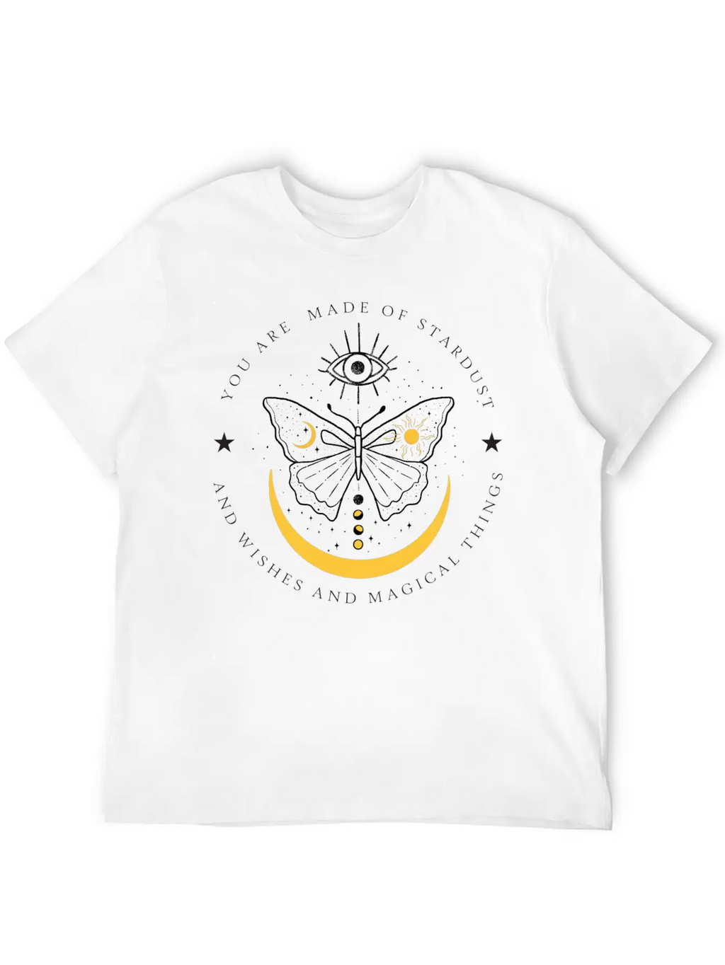 Celestial Butterfly Relaxed Everyday Tee – Lightweight And Durable Cotton