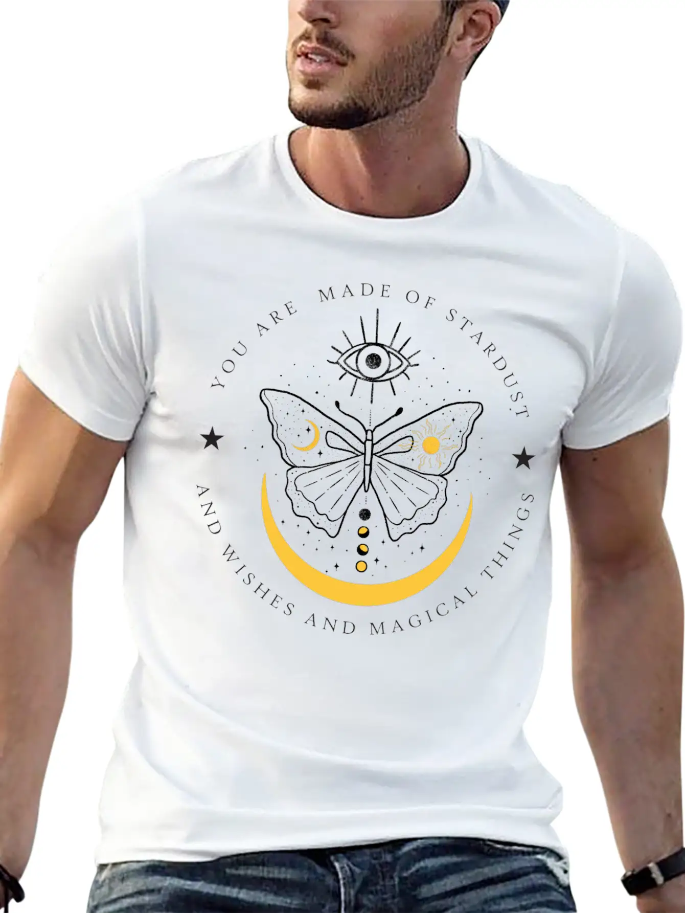 Celestial Butterfly Relaxed Everyday Tee – Lightweight And Durable Cotton