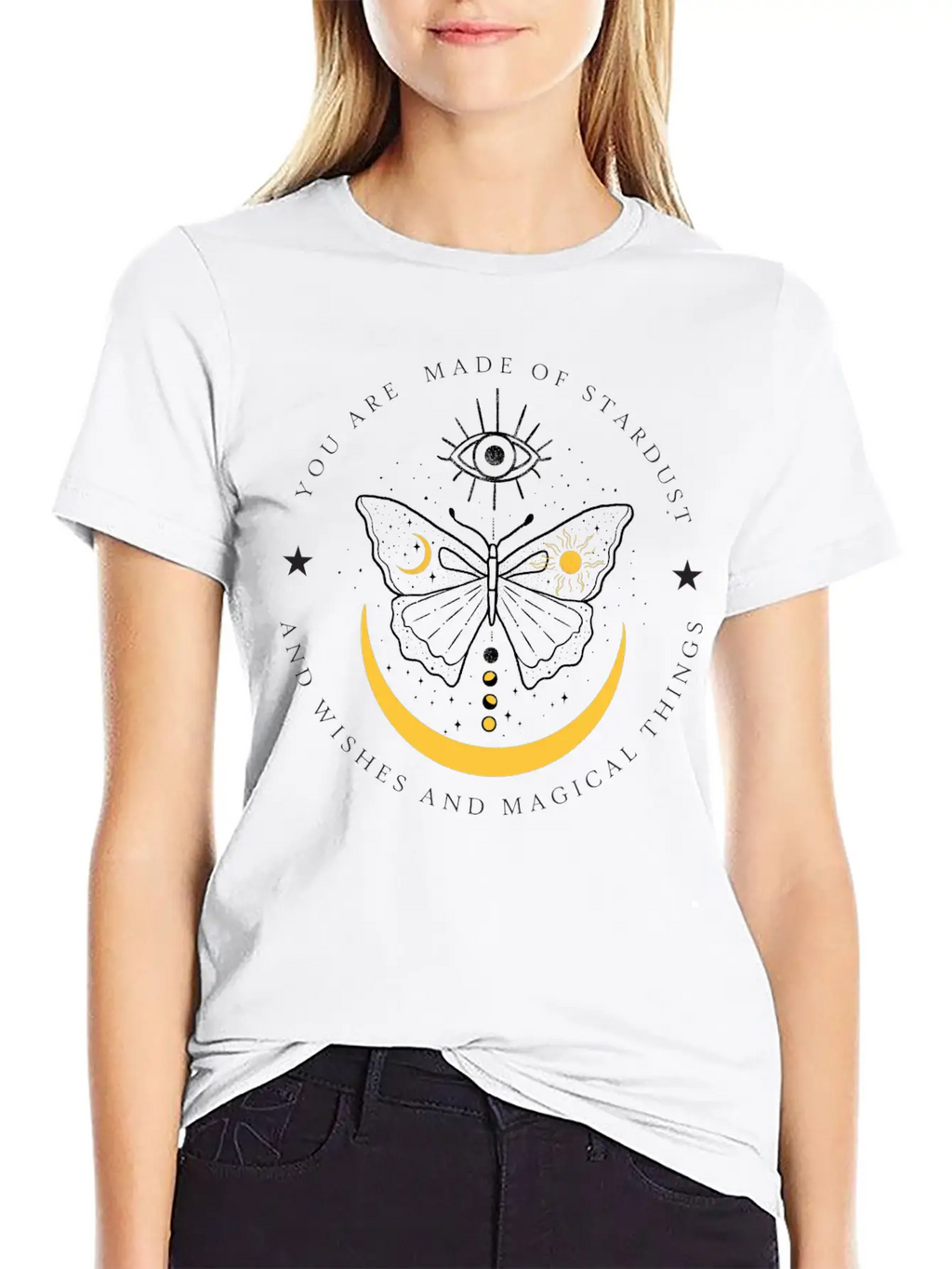 Celestial Butterfly Relaxed Everyday Tee – Lightweight And Durable Cotton