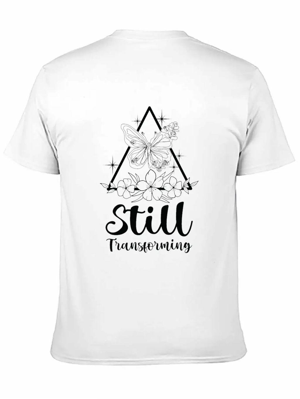 Celestial Butterfly Transforming Galaxy Line Art Timeless Short Sleeve Tee – Comfy And Minimalist Design