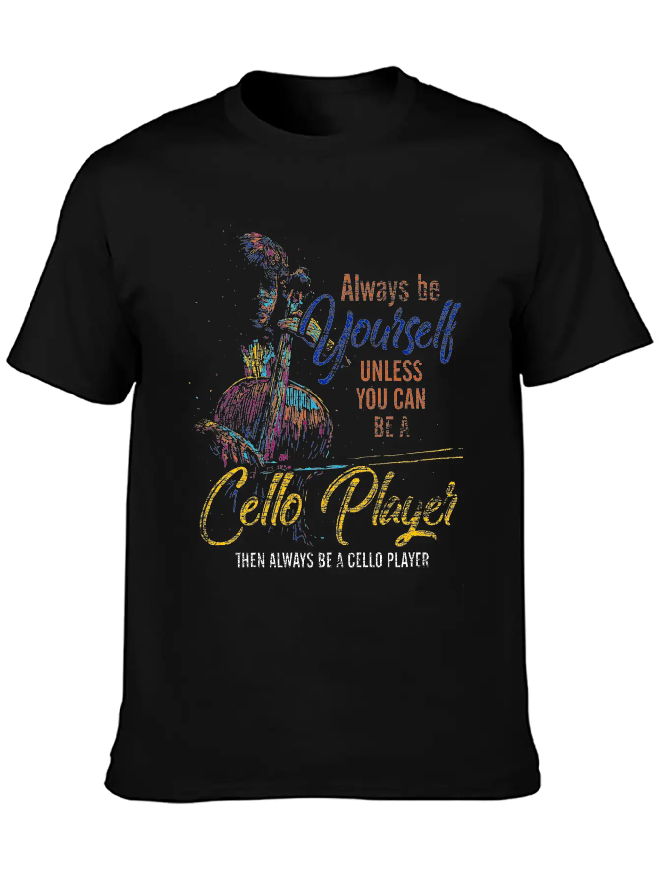 Cello Cellist Personality Basic Graphic T-Shirt – Daily Comfort In Soft Cotton
