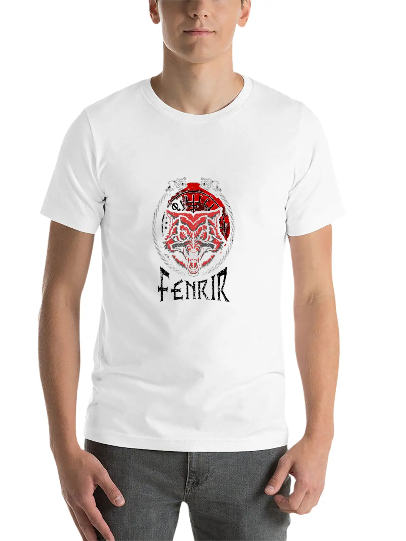 Celtic Mythology Fenrir Wolf Runes Norse Vikings Timeless Short Sleeve Tee – Comfy And Minimalist Design
