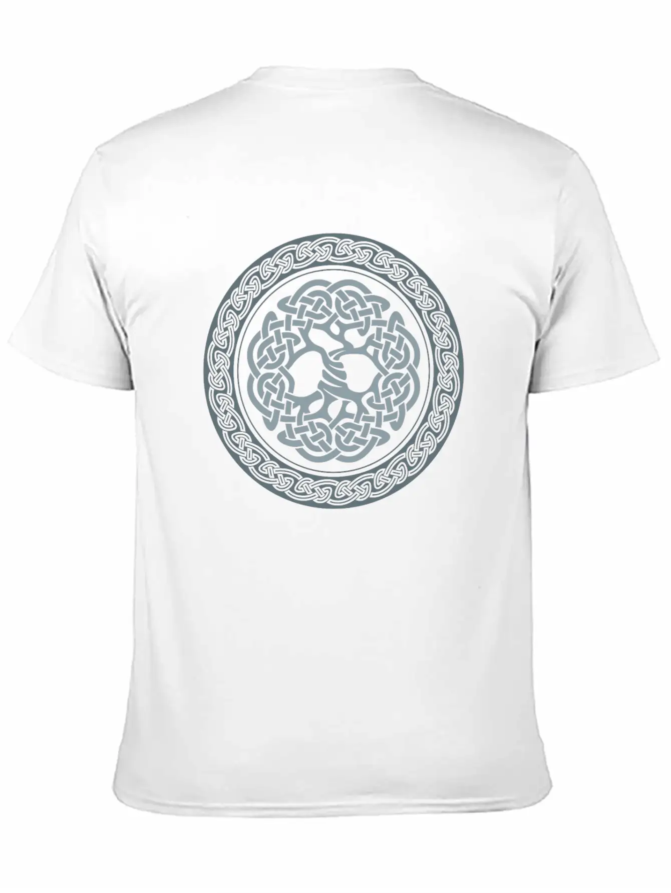 Celtic Tree, Grey Classic Cotton Tee – Unisex Comfort For Any Season