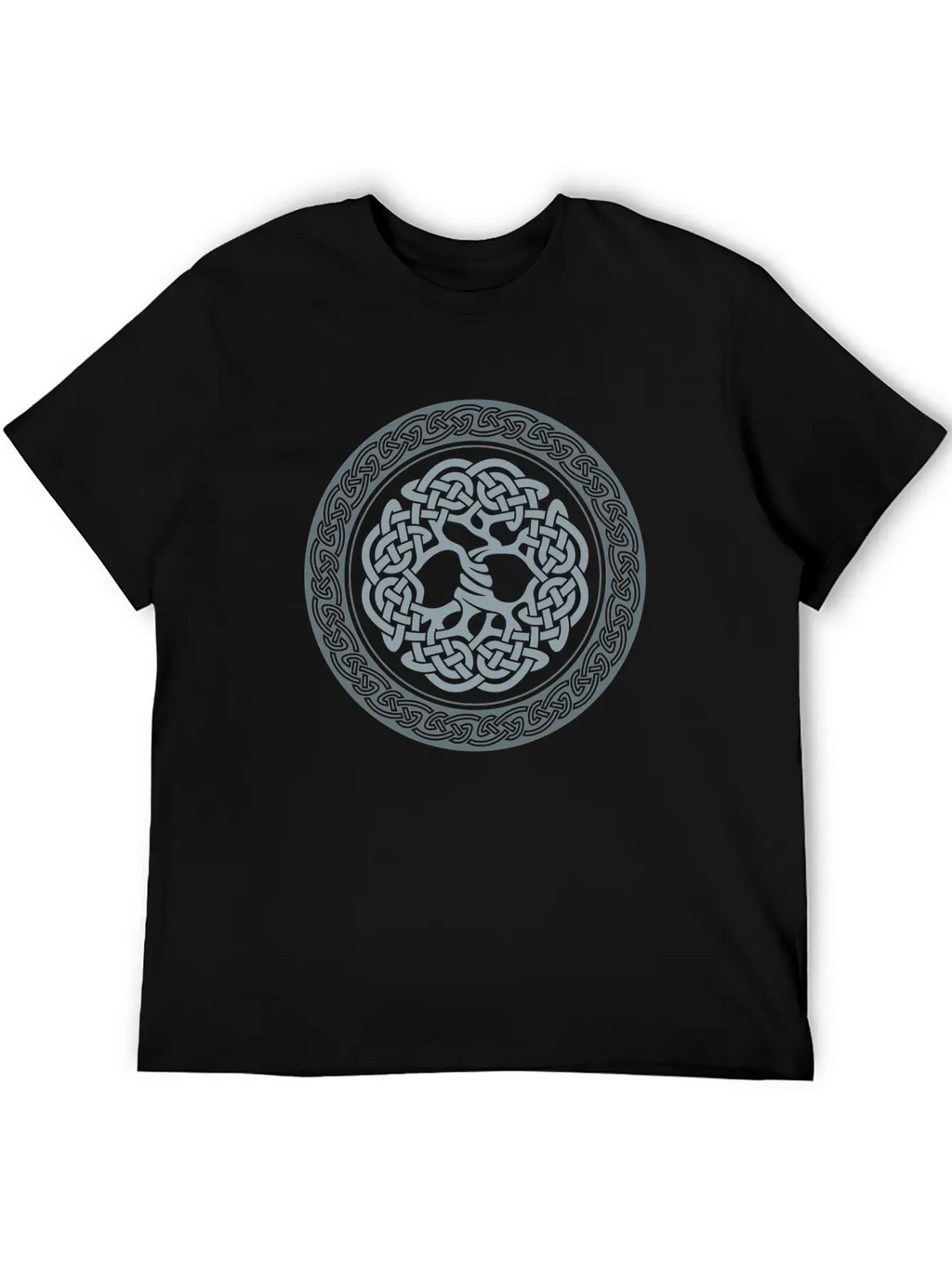 Celtic Tree, Grey Classic Cotton Tee – Unisex Comfort For Any Season