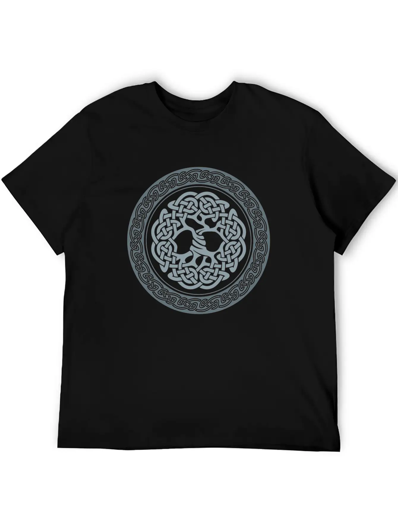 Celtic Tree, Grey Classic Cotton Tee – Unisex Comfort For Any Season