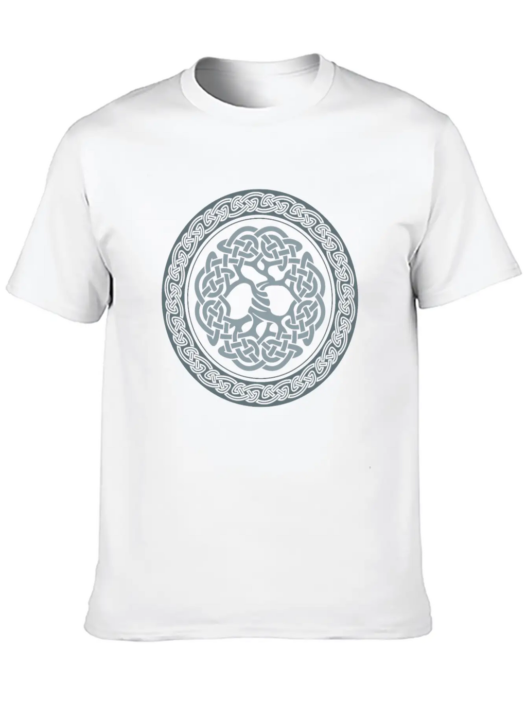 Celtic Tree, Grey Classic Cotton Tee – Unisex Comfort For Any Season