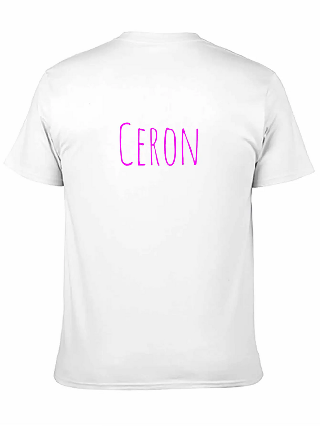 Ceron Hot Pink Lettering Classic Cotton Tee – Unisex Comfort For Any Season
