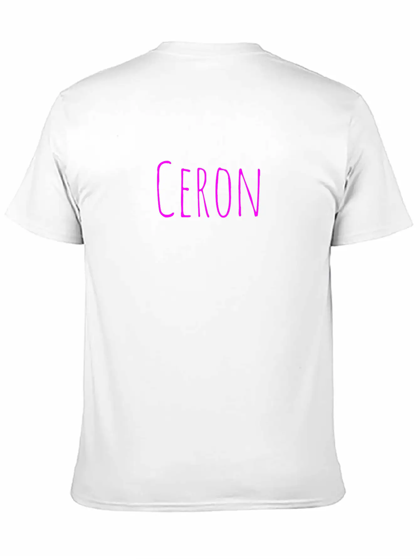 Ceron Hot Pink Lettering Classic Cotton Tee – Unisex Comfort For Any Season