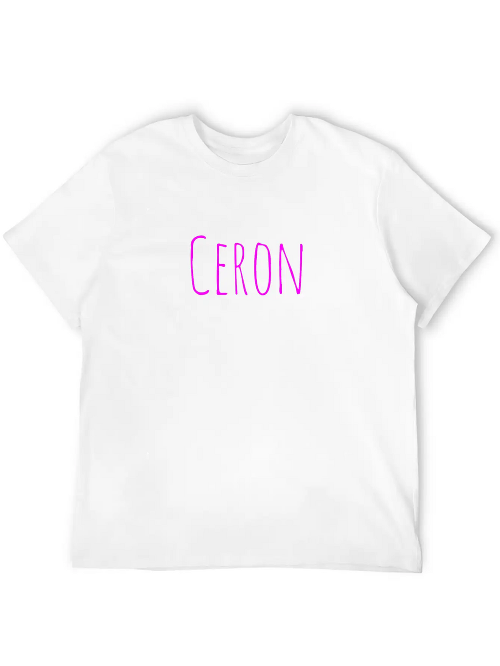 Ceron Hot Pink Lettering Classic Cotton Tee – Unisex Comfort For Any Season