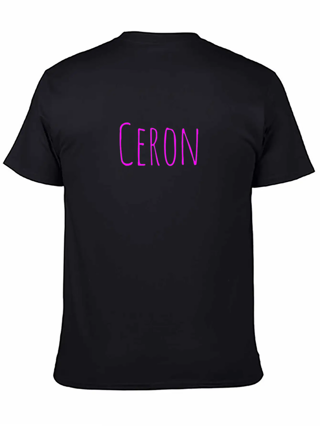 Ceron Hot Pink Lettering Classic Cotton Tee – Unisex Comfort For Any Season