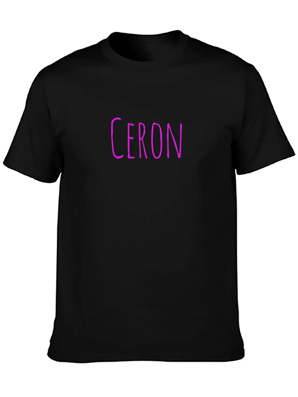 Ceron Hot Pink Lettering Classic Cotton Tee – Unisex Comfort For Any Season