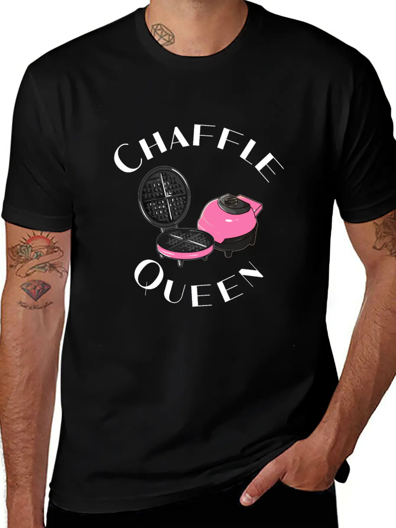 Chaffle Queen Keto Chaffle Waffle Lover Basic Graphic T-Shirt – Daily Comfort In Soft Cotton