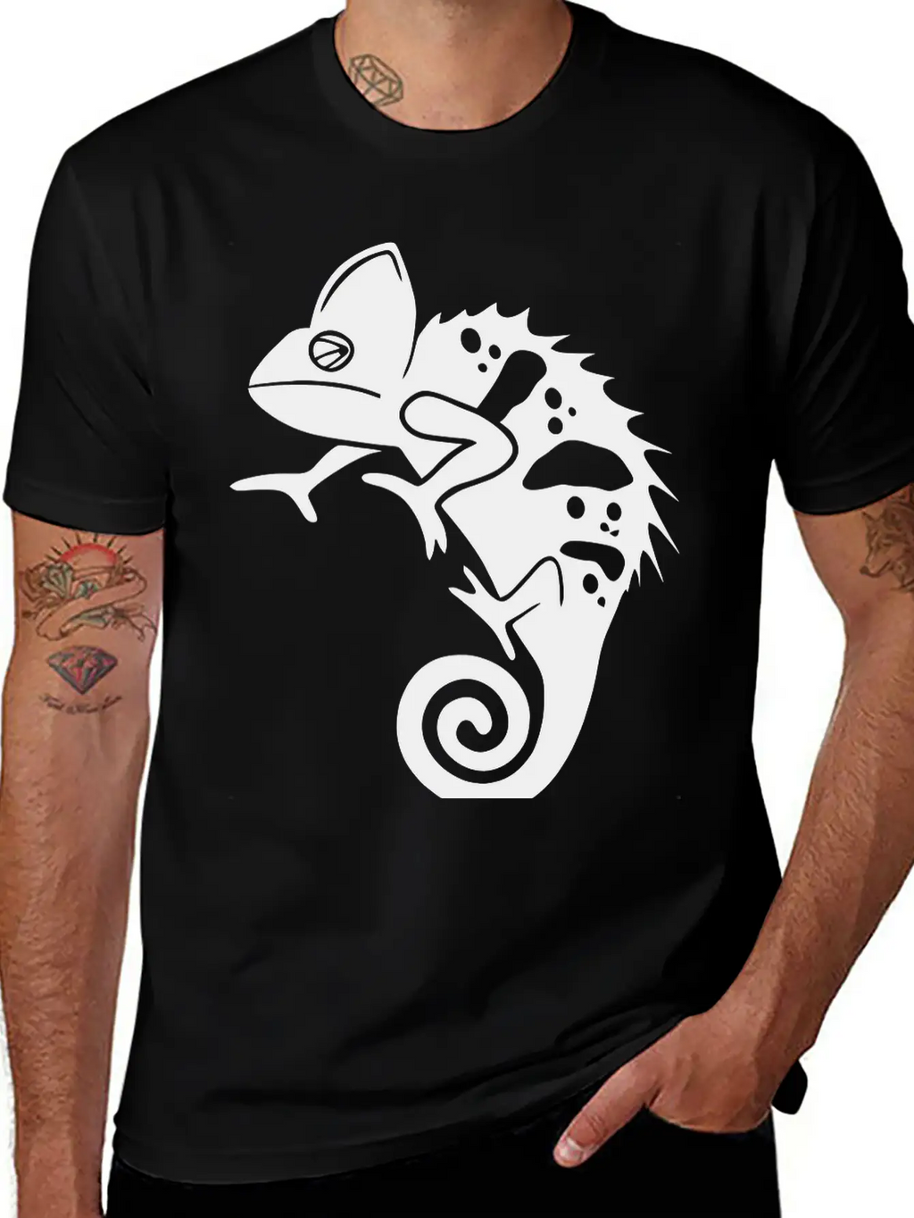 Chameleon Unisex Casual T-Shirt – Clean Design For Daily Comfort