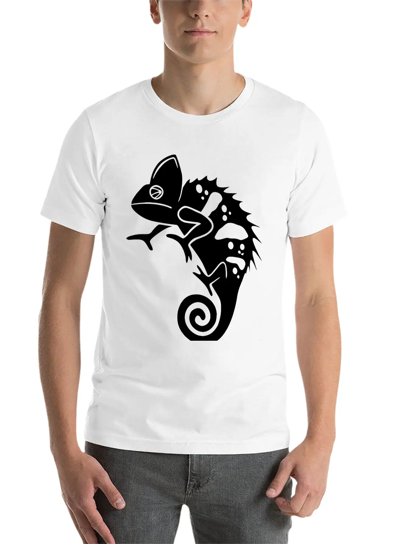 Chameleon Unisex Casual T-Shirt – Clean Design For Daily Comfort