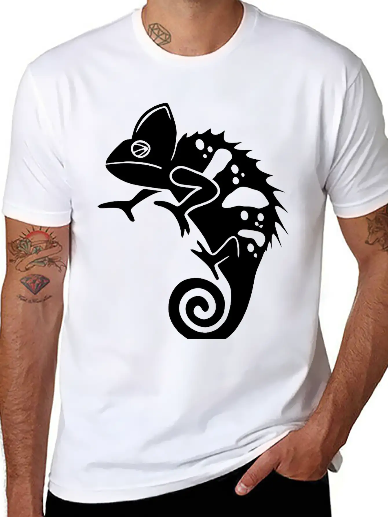 Chameleon Unisex Casual T-Shirt – Clean Design For Daily Comfort