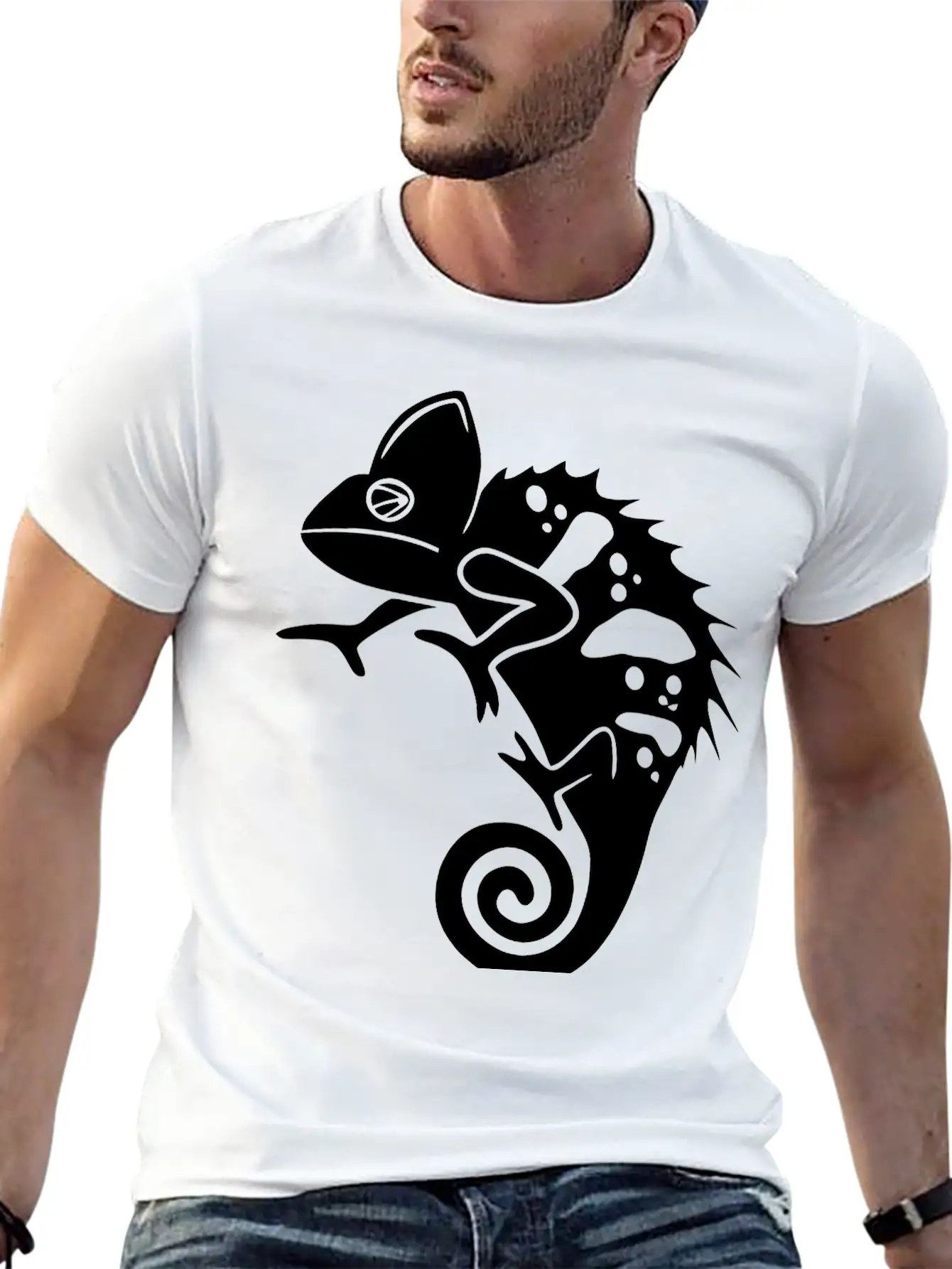 Chameleon Unisex Casual T-Shirt – Clean Design For Daily Comfort