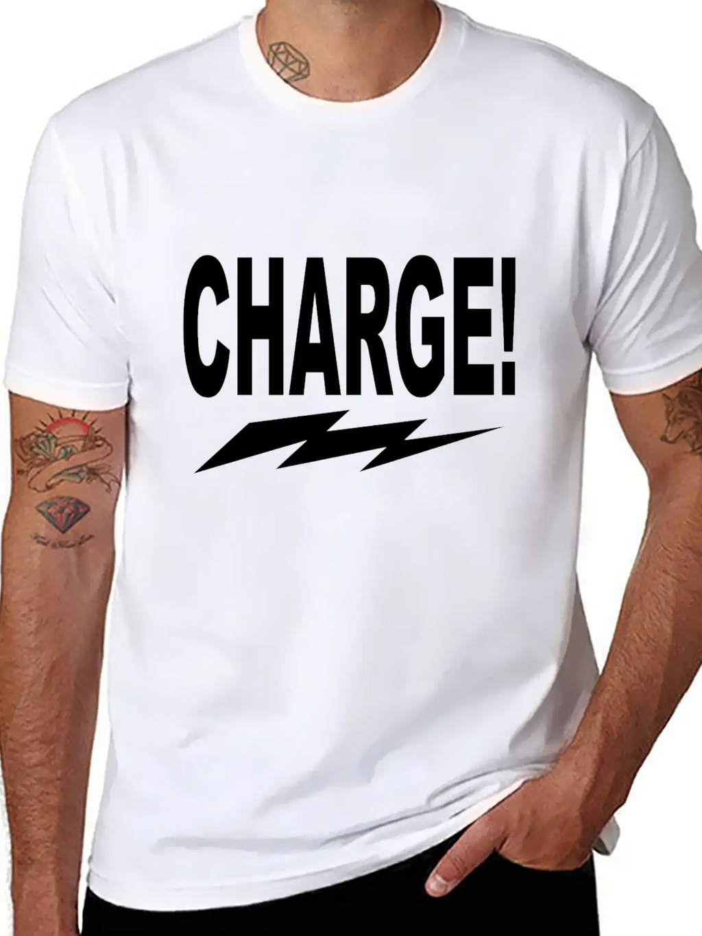 Charge! W Lightning Bolt Classic Cotton Tee – Unisex Comfort For Any Season
