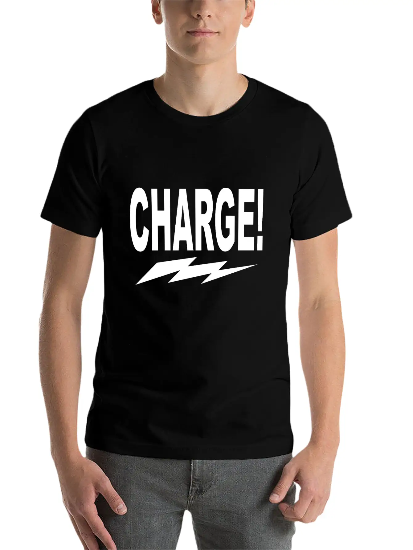 Charge! W Lightning Bolt Classic Cotton Tee – Unisex Comfort For Any Season