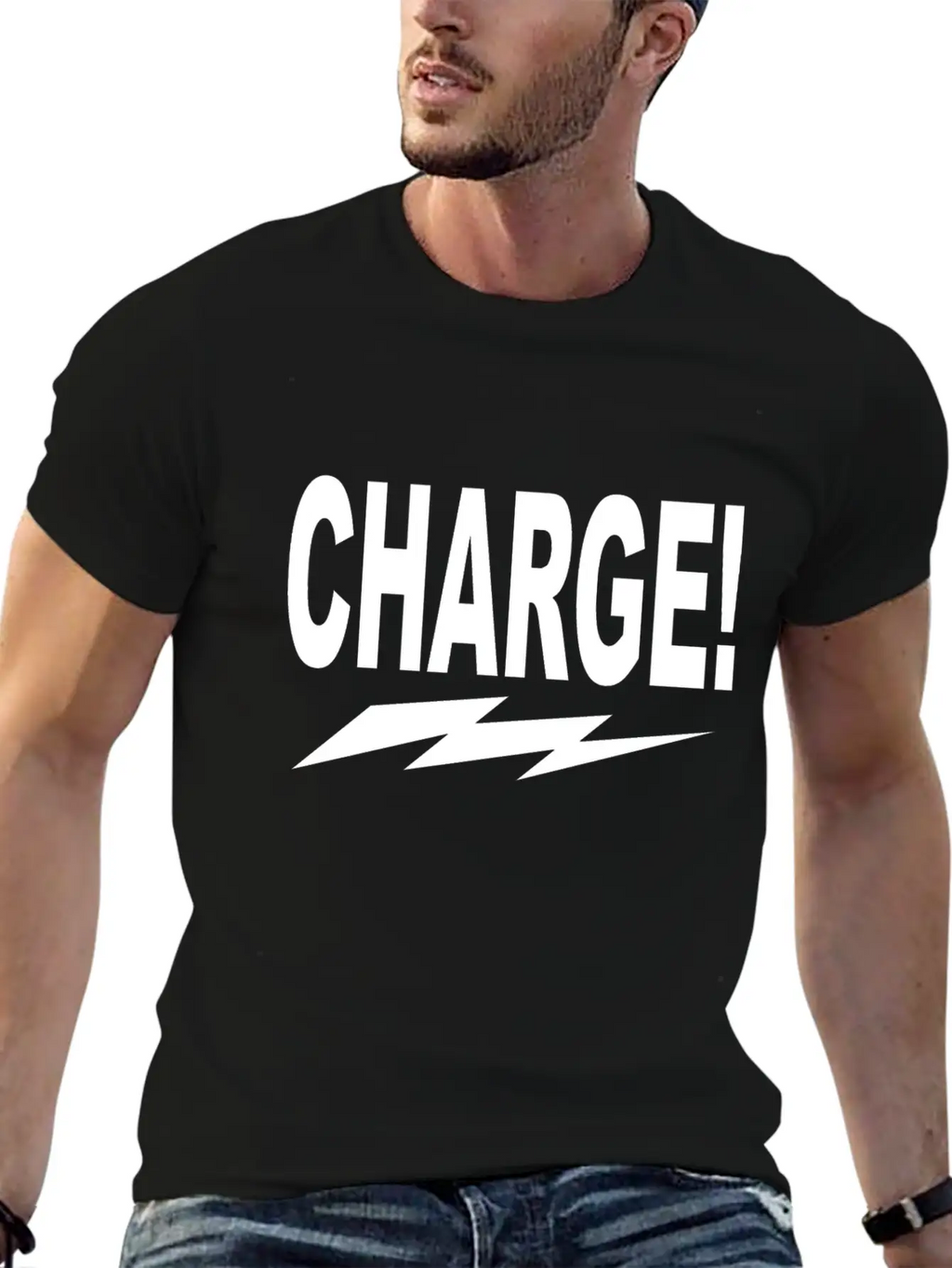 Charge! W Lightning Bolt Classic Cotton Tee – Unisex Comfort For Any Season