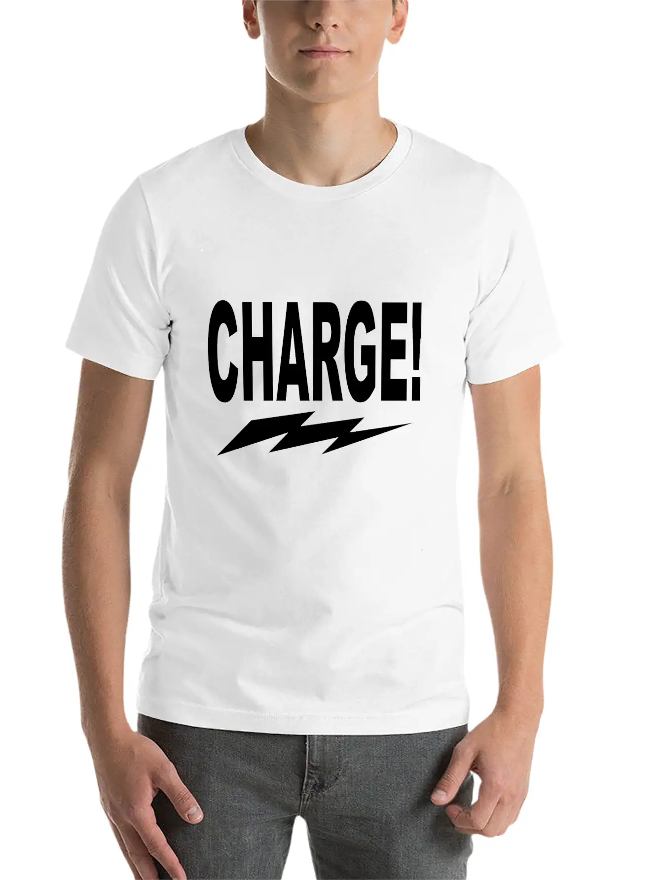Charge! W Lightning Bolt Classic Cotton Tee – Unisex Comfort For Any Season