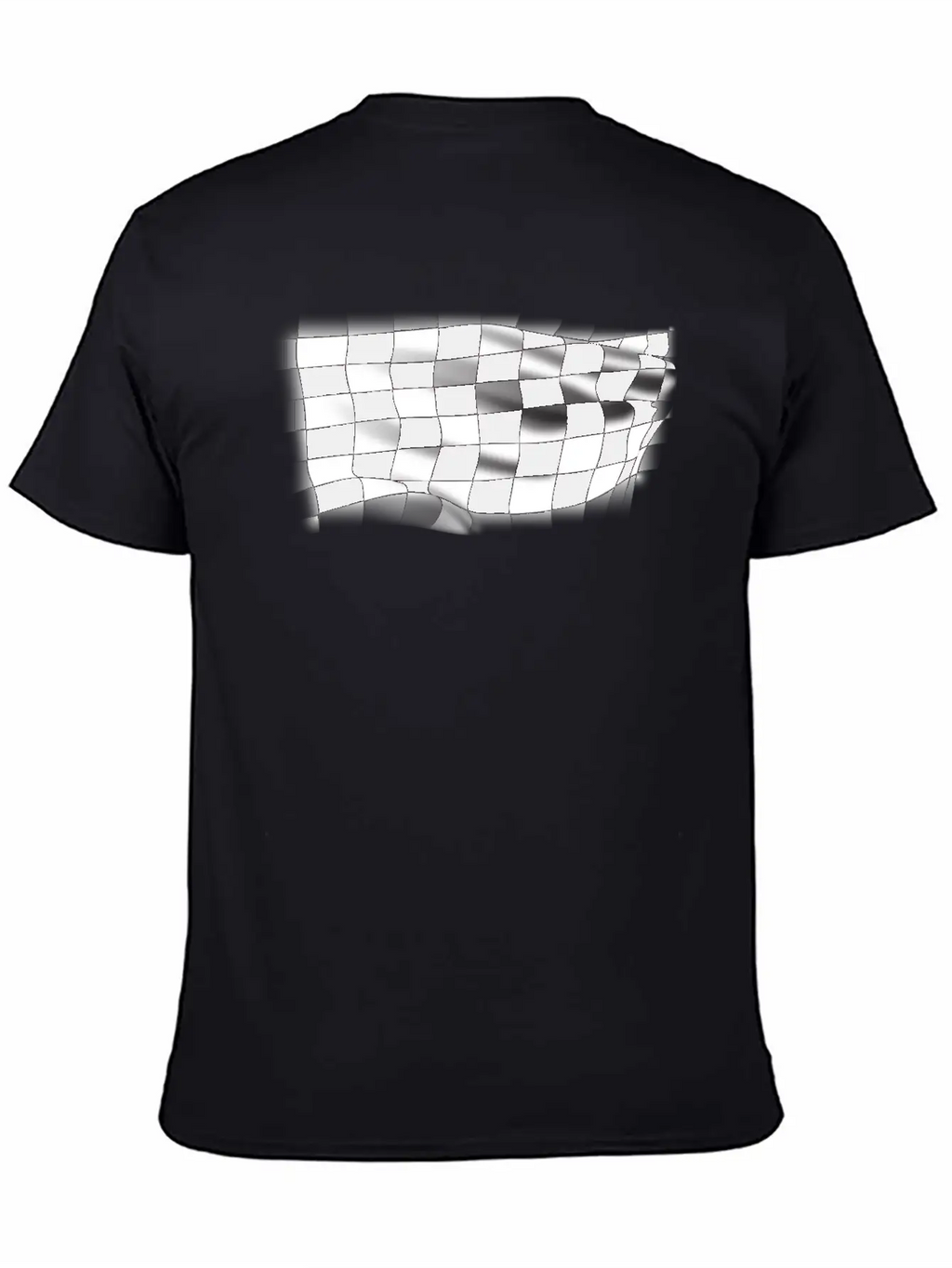 Checkered Race Flag Breathable Graphic T-Shirt – Perfect For Casual Days