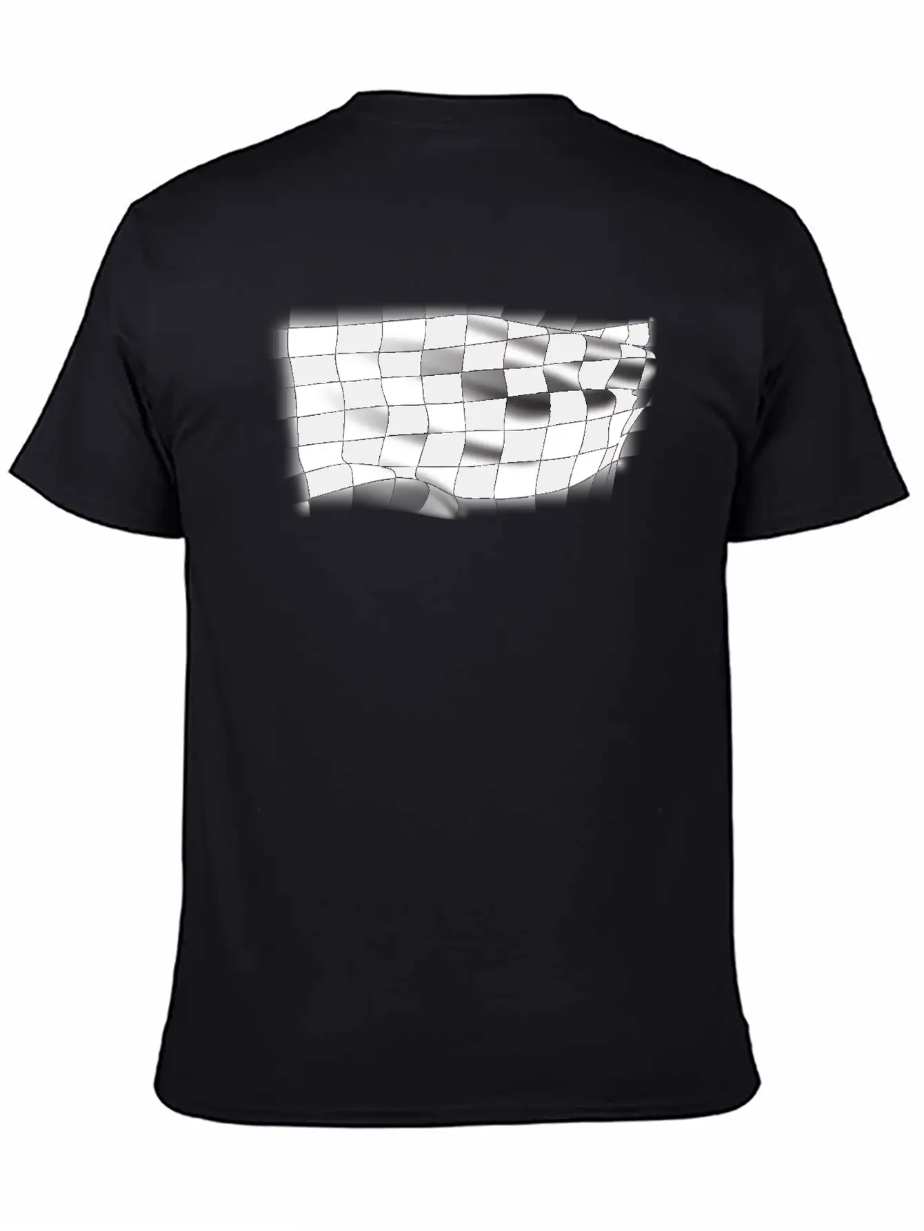 Checkered Race Flag Breathable Graphic T-Shirt – Perfect For Casual Days