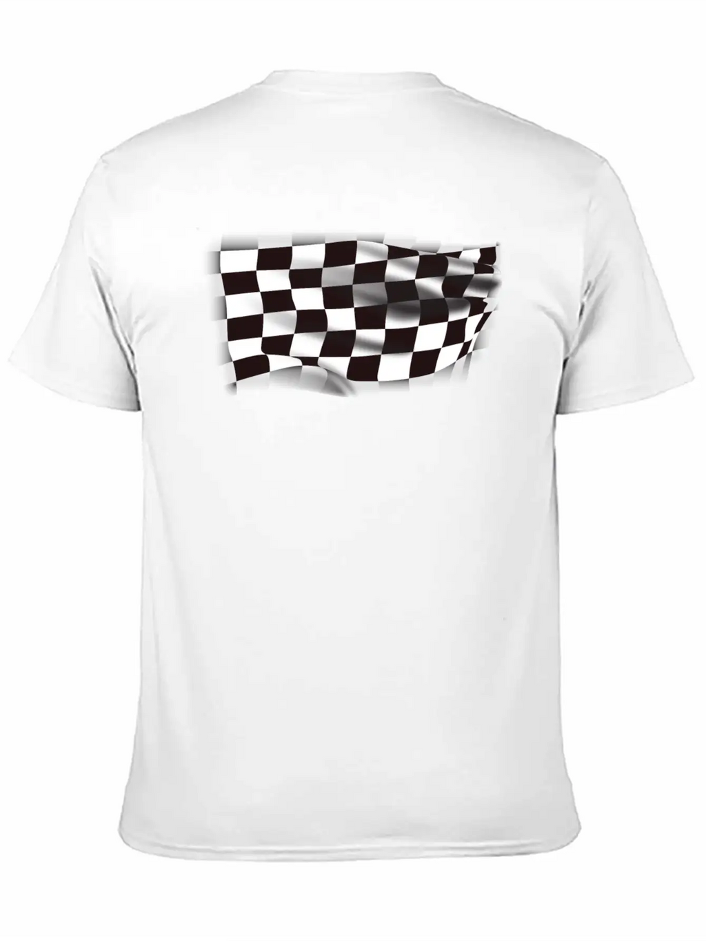 Checkered Race Flag Breathable Graphic T-Shirt – Perfect For Casual Days